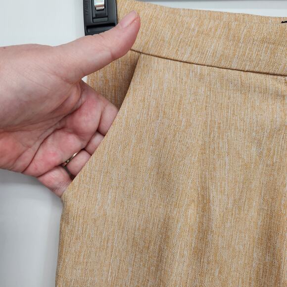 The Fifth Label Cream Tan Variegated Wide leg Cropped Slacks Women's Pants 4 - Picture 7 of 10